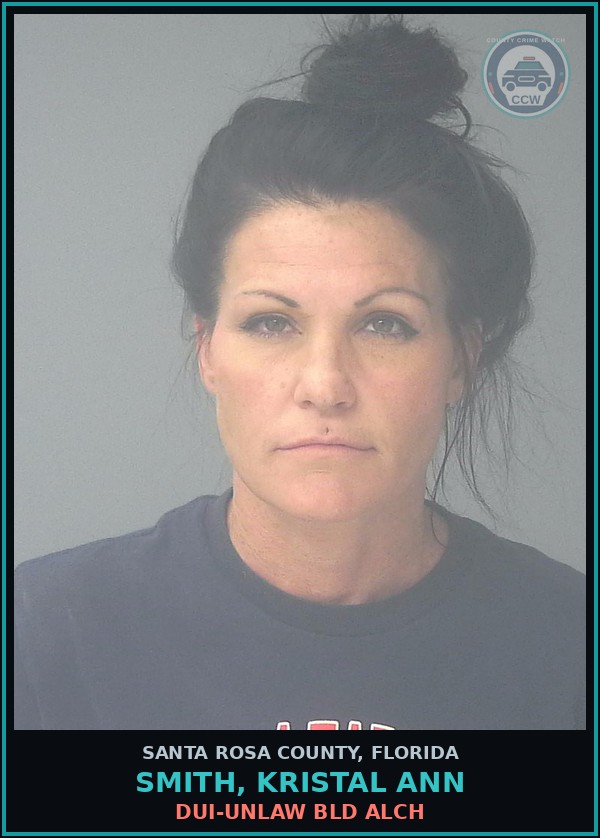 Booking mugshot of SMITH, KRISTAL ANN in Santa Rosa County