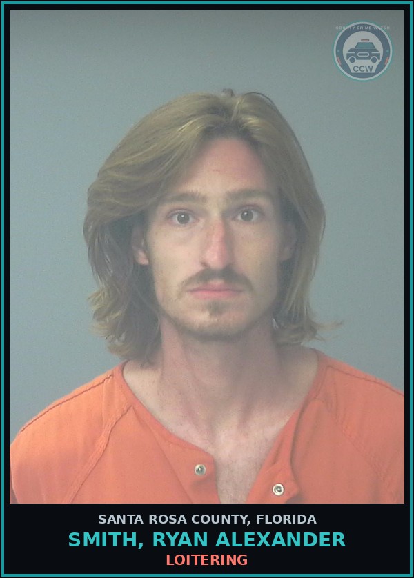 Booking mugshot of SMITH, RYAN ALEXANDER in Santa Rosa County