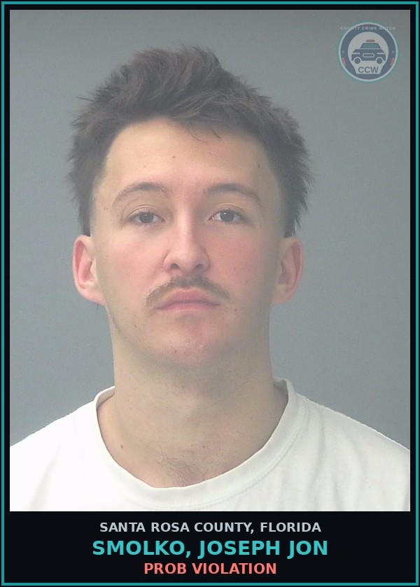 Booking mugshot of SMOLKO, JOSEPH JON in Santa Rosa County