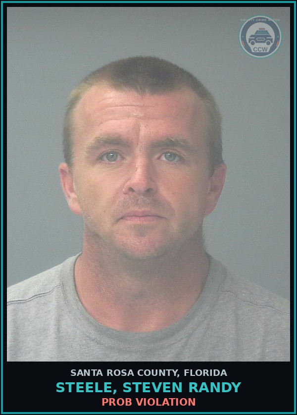 Booking mugshot of STEELE, STEVEN RANDY in Santa Rosa County