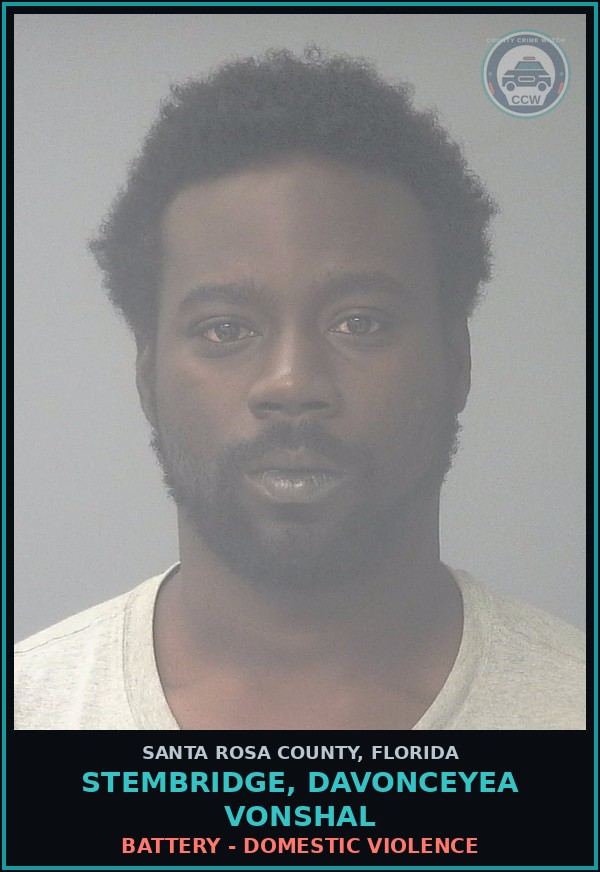 Booking mugshot of STEMBRIDGE, DAVONCEYEA VONSHAL in Santa Rosa County