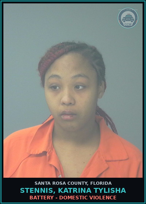 Booking mugshot of STENNIS, KATRINA TYLISHA in Santa Rosa County