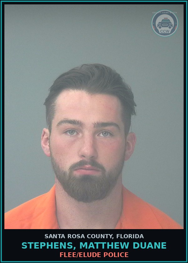 Booking mugshot of STEPHENS, MATTHEW DUANE in Santa Rosa County