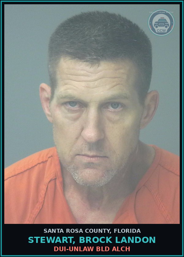 Booking mugshot of STEWART, BROCK LANDON in Santa Rosa County