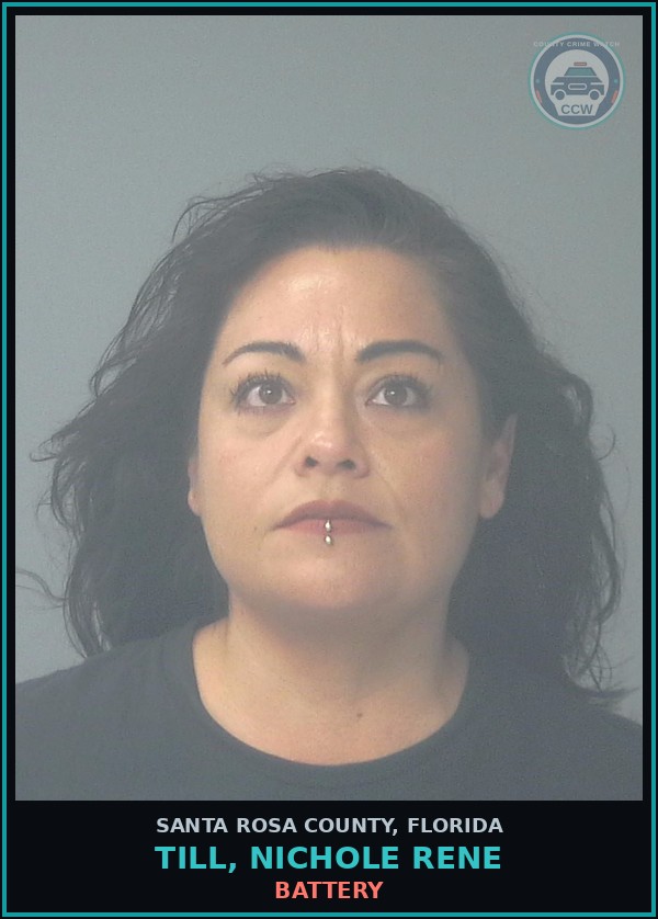 Booking mugshot of TILL, NICHOLE RENE in Santa Rosa County