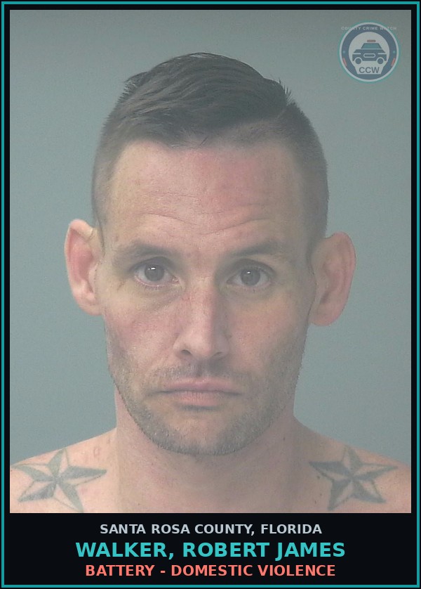 Booking mugshot of WALKER, ROBERT JAMES in Santa Rosa County