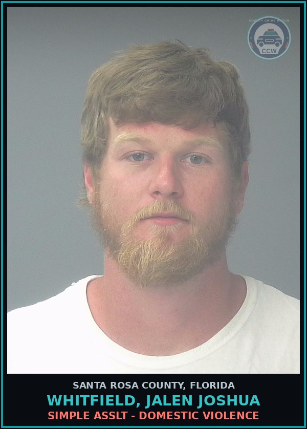 Booking mugshot of WHITFIELD, JALEN JOSHUA in Santa Rosa County