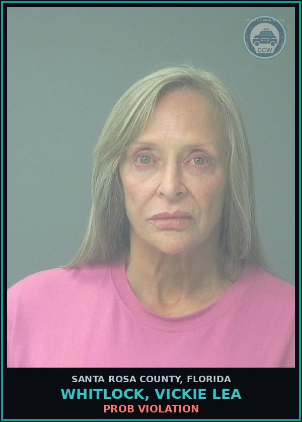 Booking mugshot of WHITLOCK, VICKIE LEA in Santa Rosa County