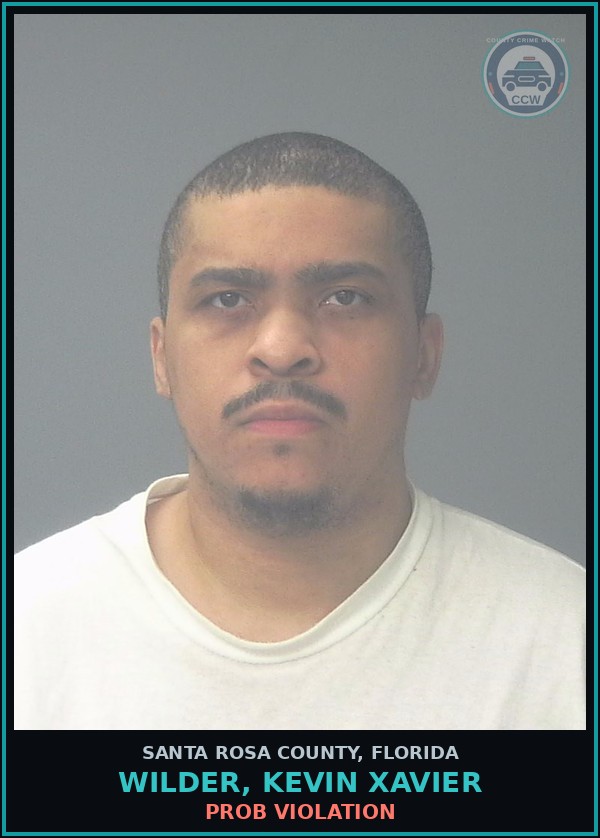 Booking mugshot of WILDER, KEVIN XAVIER in Santa Rosa County