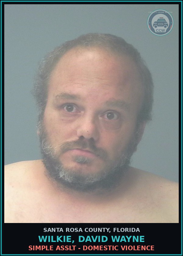 Booking mugshot of WILKIE, DAVID WAYNE in Santa Rosa County
