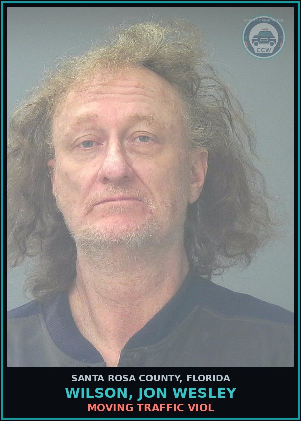 Booking mugshot of WILSON, JON WESLEY in Santa Rosa County