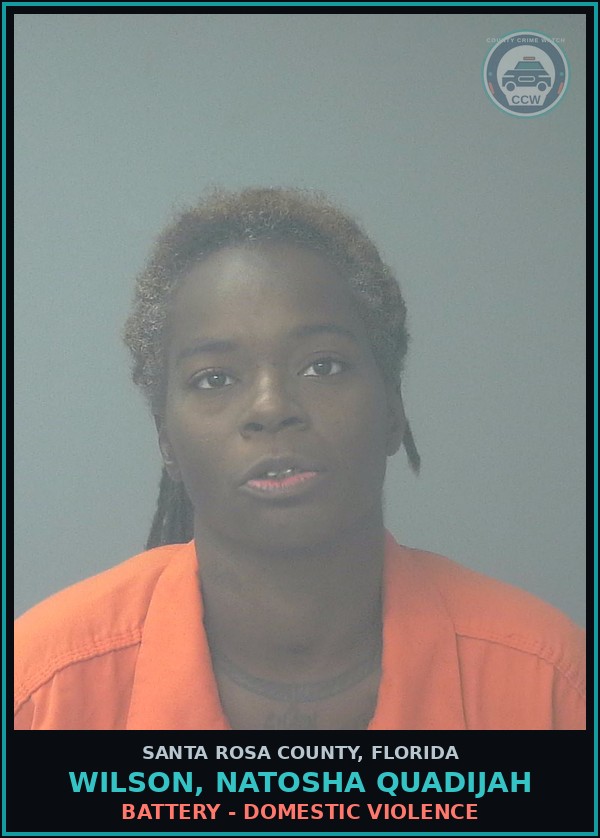 Booking mugshot of WILSON, NATOSHA QUADIJAH in Santa Rosa County