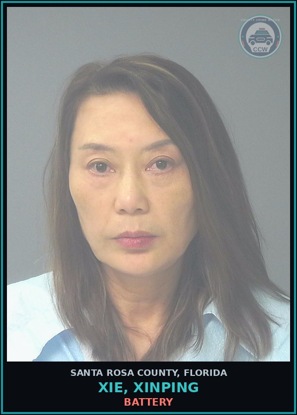 Booking mugshot of XIE, XINPING in Santa Rosa County