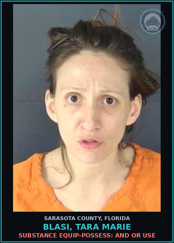 Booking mugshot of BLASI, TARA MARIE in Sarasota County