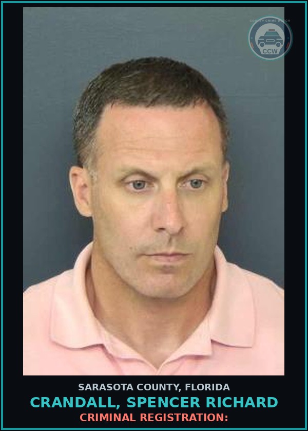 Booking mugshot of CRANDALL, SPENCER RICHARD in Sarasota County