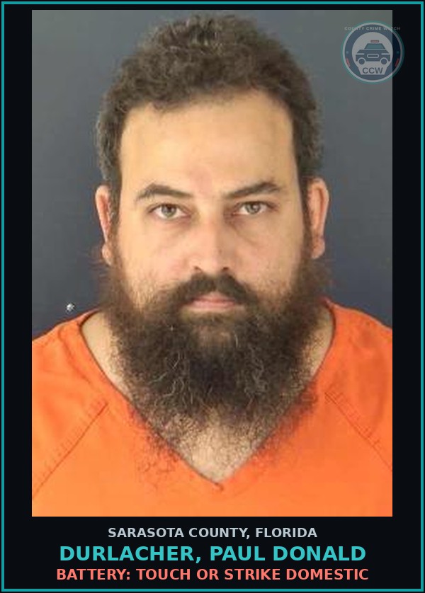Booking mugshot of DURLACHER, PAUL DONALD in Sarasota County