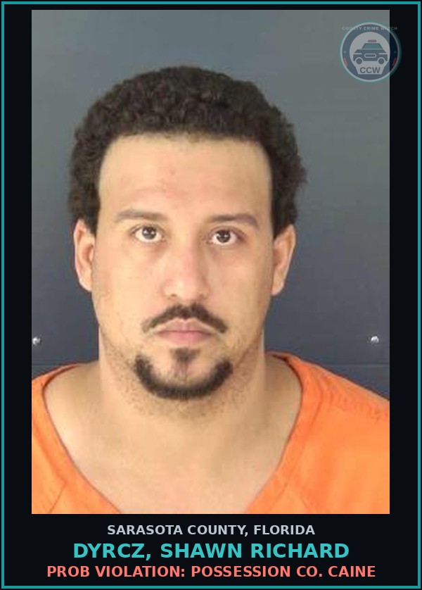 Booking mugshot of DYRCZ, SHAWN RICHARD in Sarasota County
