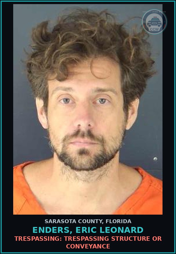 Booking mugshot of ENDERS, ERIC LEONARD in Sarasota County