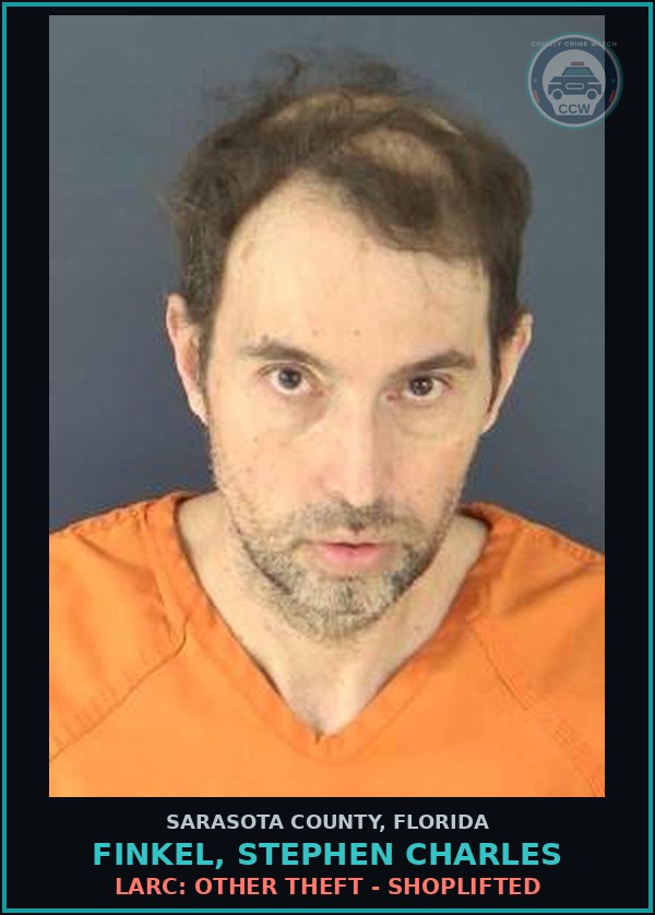 Booking mugshot of FINKEL, STEPHEN CHARLES in Sarasota County