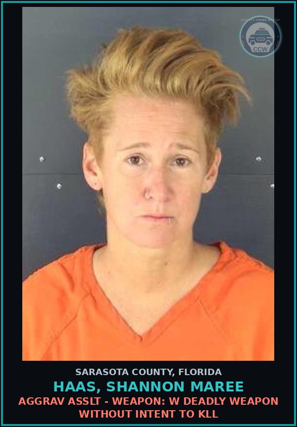 Booking mugshot of HAAS, SHANNON MAREE in Sarasota County