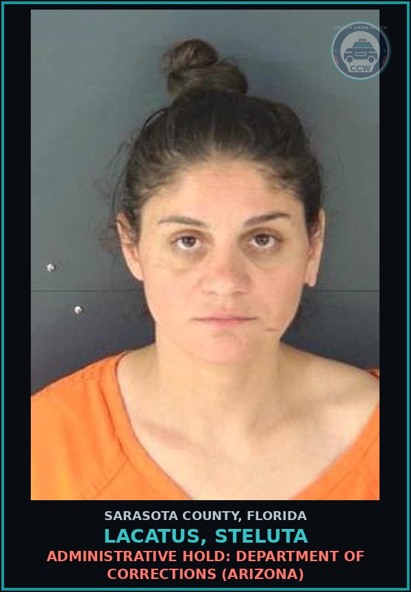 Booking mugshot of LACATUS, STELUTA in Sarasota County