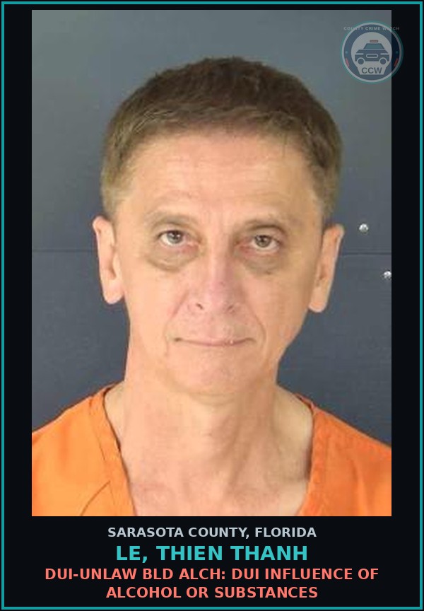 Booking mugshot of LE, THIEN THANH in Sarasota County