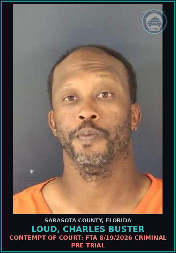 Booking mugshot of LOUD, CHARLES BUSTER in Sarasota County