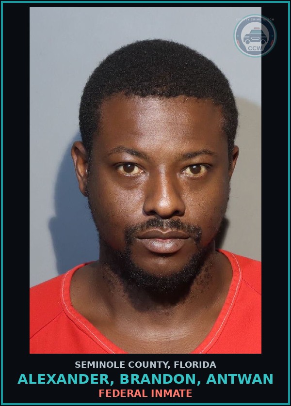 Booking mugshot of ALEXANDER, BRANDON, ANTWAN in Seminole County