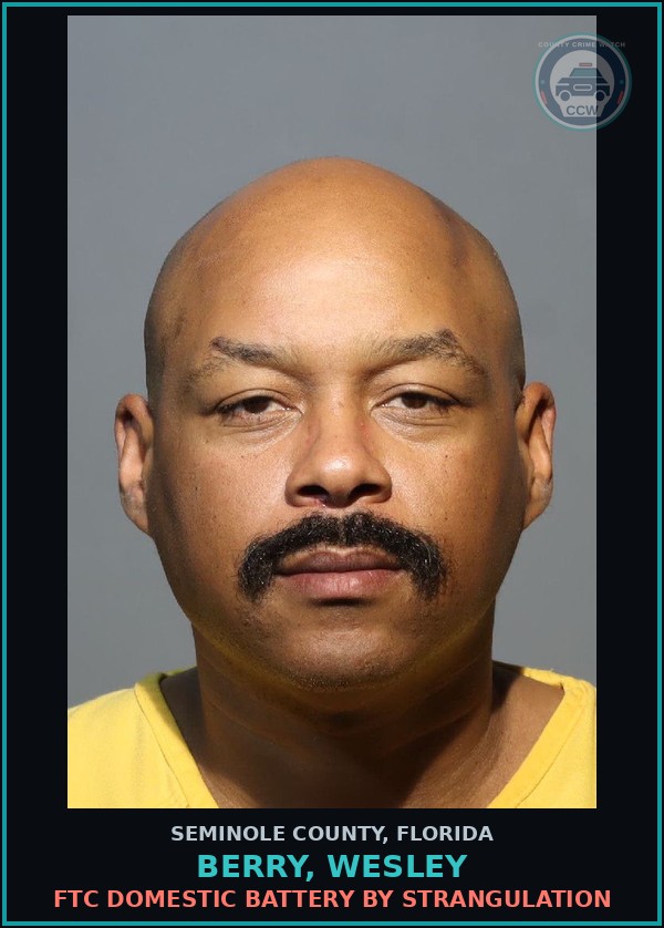 Booking mugshot of BERRY, WESLEY in Seminole County