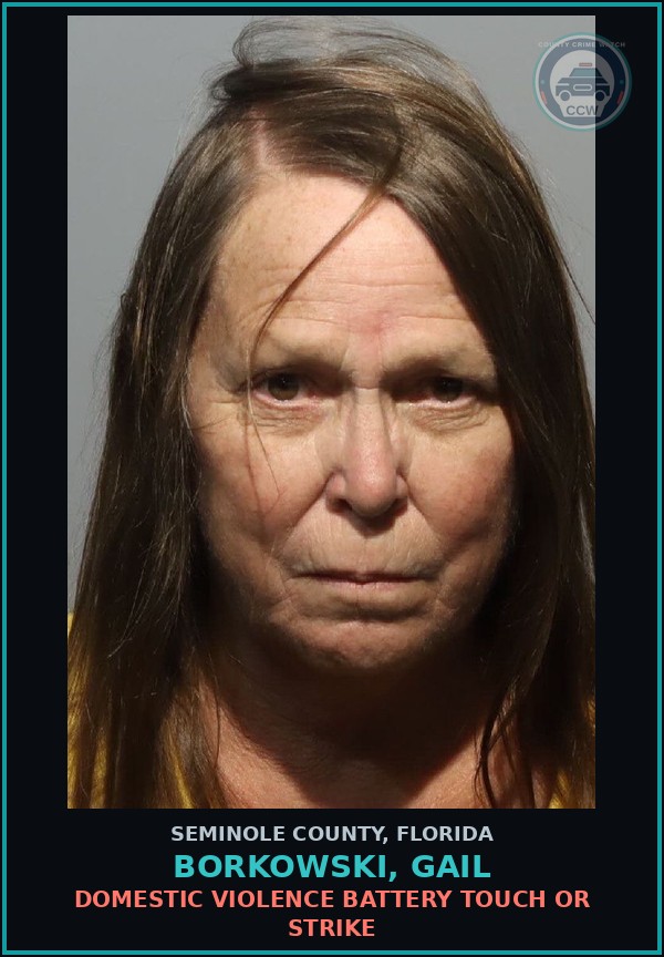 Booking mugshot of BORKOWSKI, GAIL in Seminole County