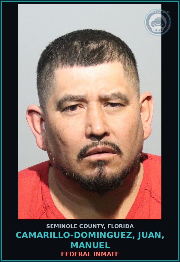 Booking mugshot of CAMARILLO-DOMINGUEZ, JUAN, MANUEL in Seminole County
