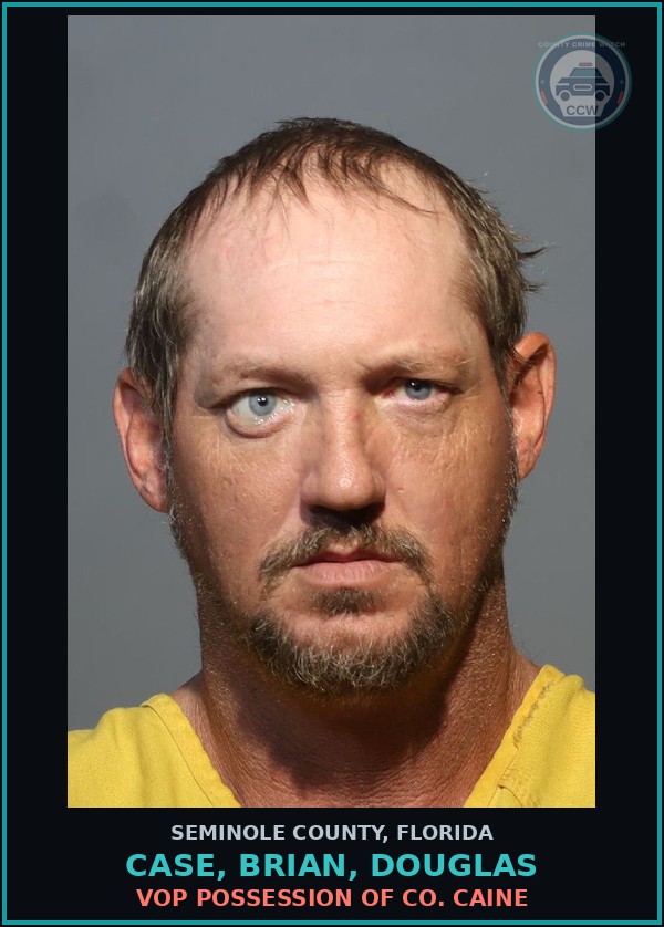 Booking mugshot of CASE, BRIAN, DOUGLAS in Seminole County