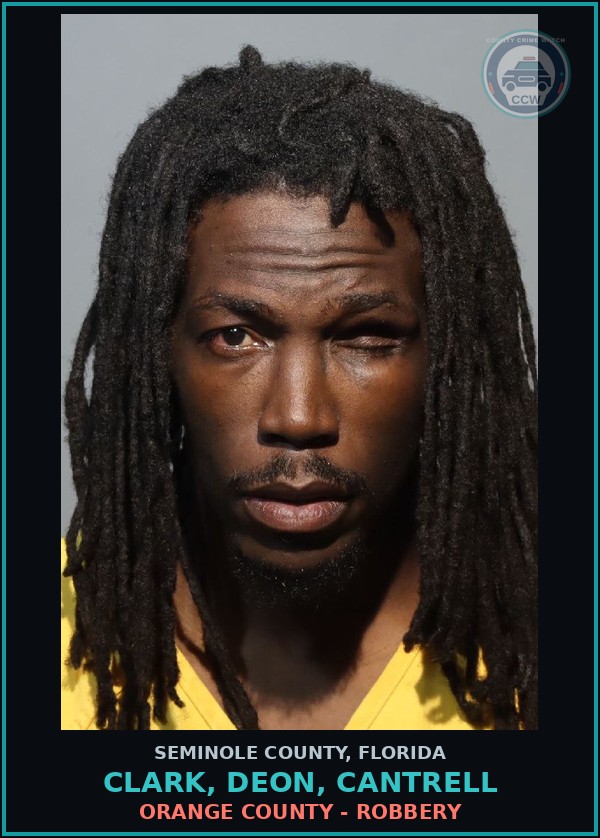 Booking mugshot of CLARK, DEON, CANTRELL in Seminole County