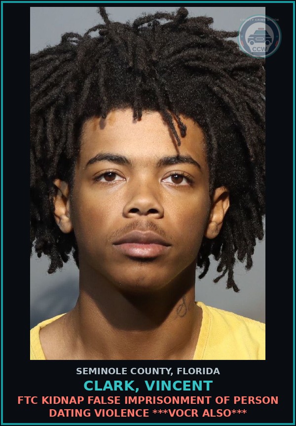 Booking mugshot of CLARK, VINCENT in Seminole County