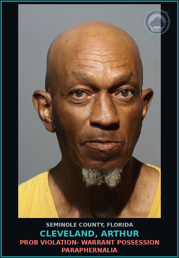 Booking mugshot of CLEVELAND, ARTHUR in Seminole County