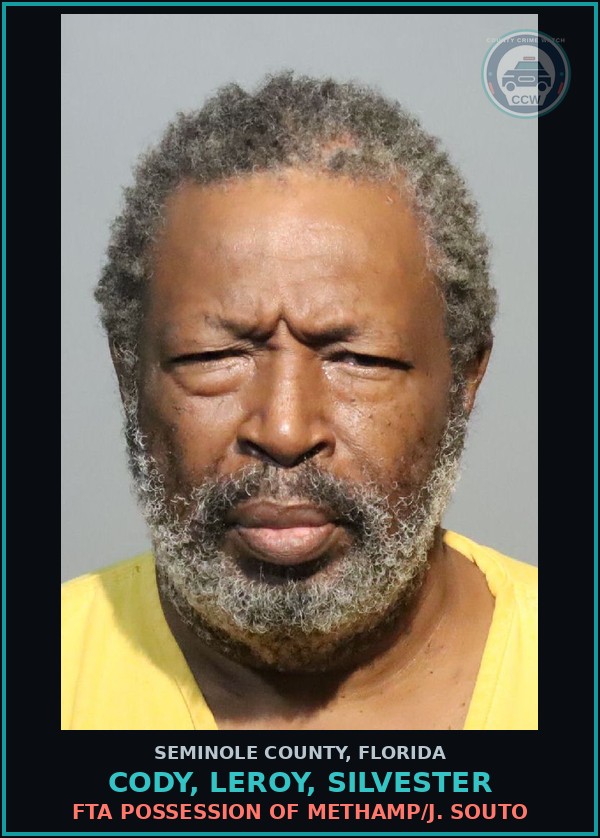Booking mugshot of CODY, LEROY, SILVESTER in Seminole County