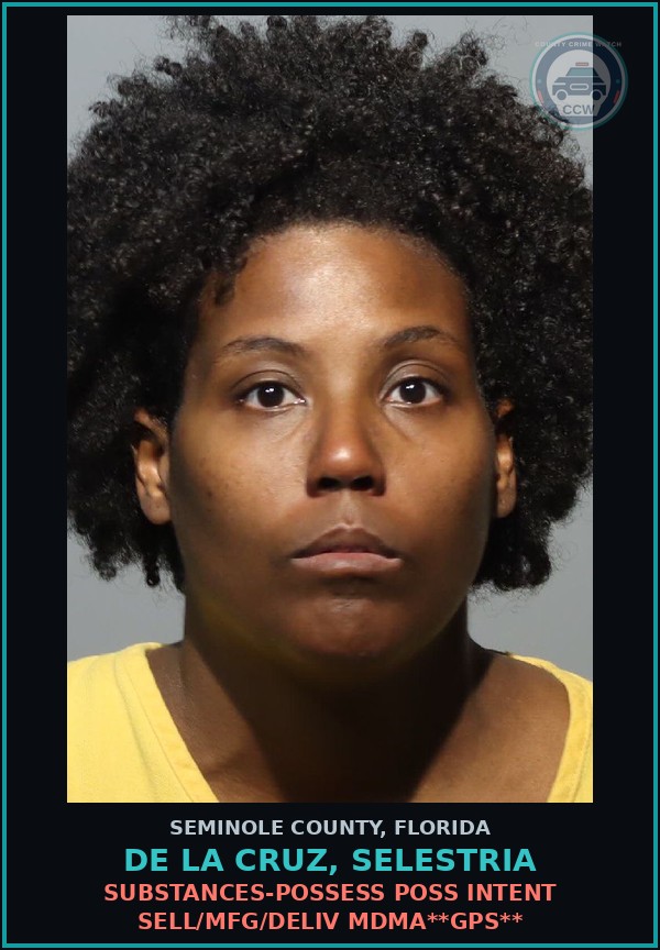 Booking mugshot of DE LA CRUZ, SELESTRIA in Seminole County