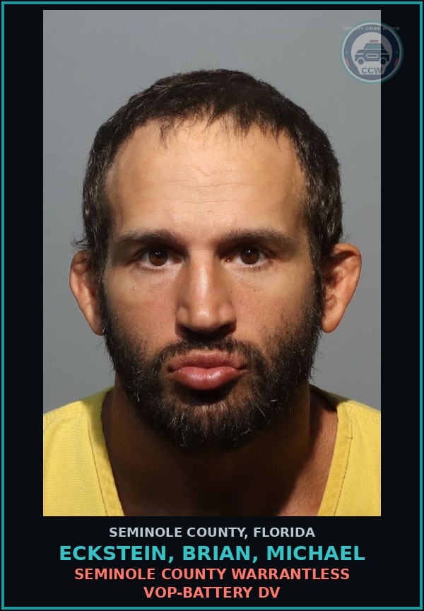 Booking mugshot of ECKSTEIN, BRIAN, MICHAEL in Seminole County