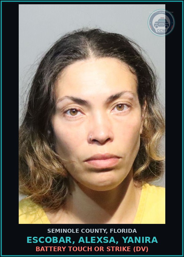 Booking mugshot of ESCOBAR, ALEXSA, YANIRA in Seminole County