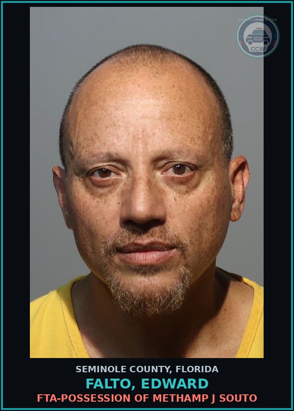 Booking mugshot of FALTO, EDWARD in Seminole County