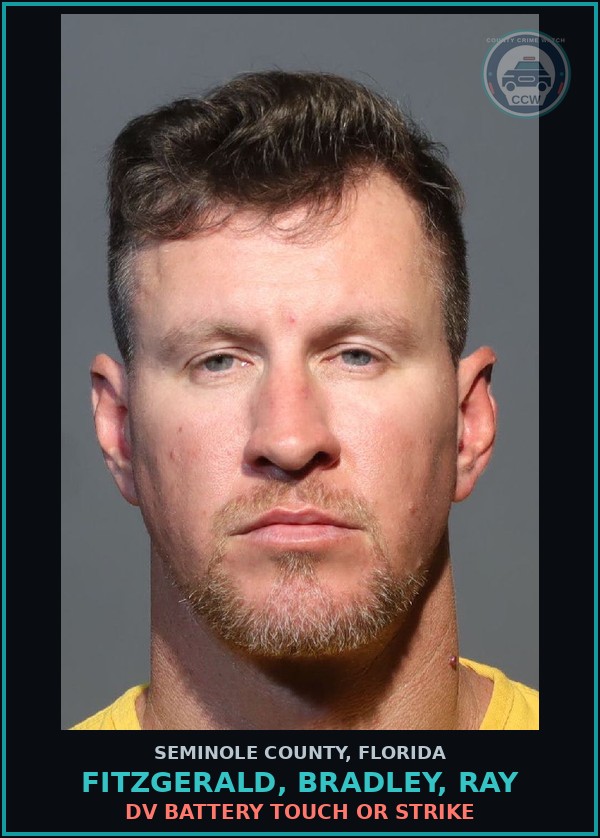 Booking mugshot of FITZGERALD, BRADLEY, RAY in Seminole County