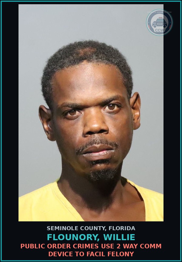 Booking mugshot of FLOUNORY, WILLIE in Seminole County