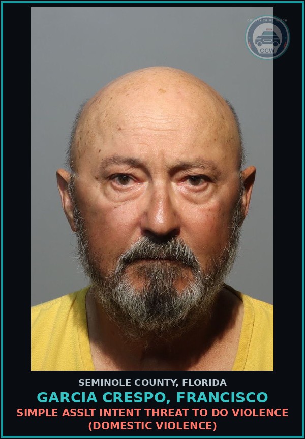 Booking mugshot of GARCIA CRESPO, FRANCISCO in Seminole County
