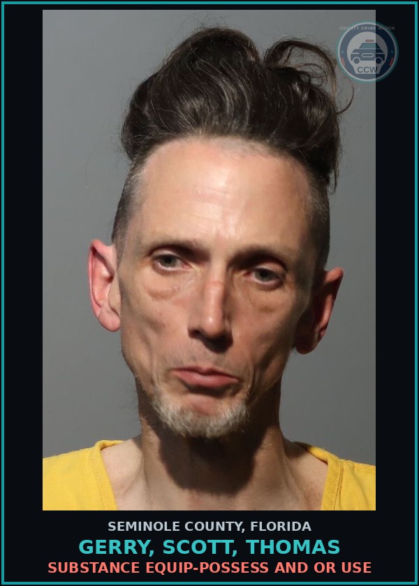 Booking mugshot of GERRY, SCOTT, THOMAS in Seminole County