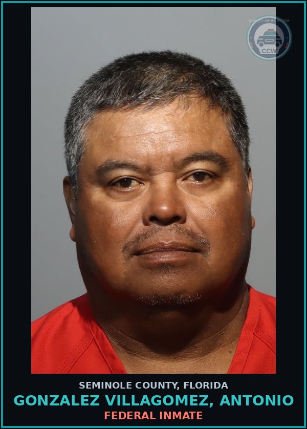 Booking mugshot of GONZALEZ VILLAGOMEZ, ANTONIO in Seminole County