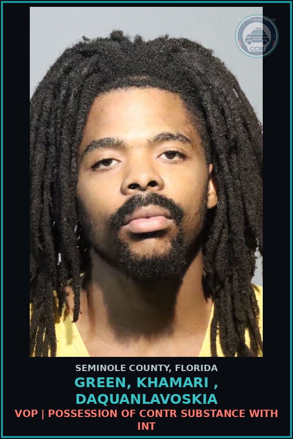Booking mugshot of GREEN, KHAMARI , DAQUANLAVOSKIA in Seminole County