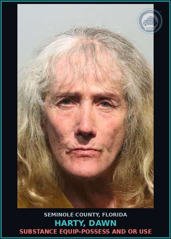 Booking mugshot of HARTY, DAWN in Seminole County