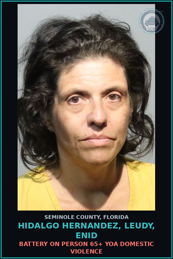 Booking mugshot of HIDALGO HERNANDEZ, LEUDY, ENID in Seminole County