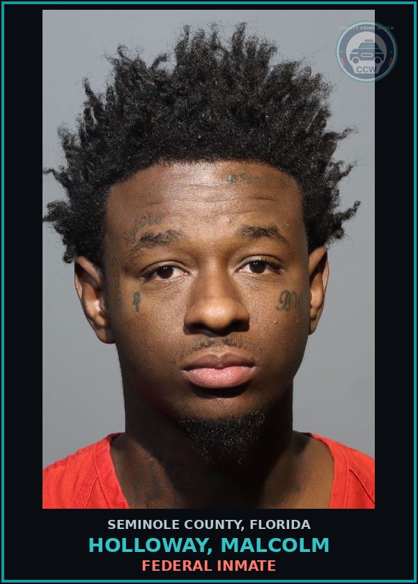Booking mugshot of HOLLOWAY, MALCOLM in Seminole County