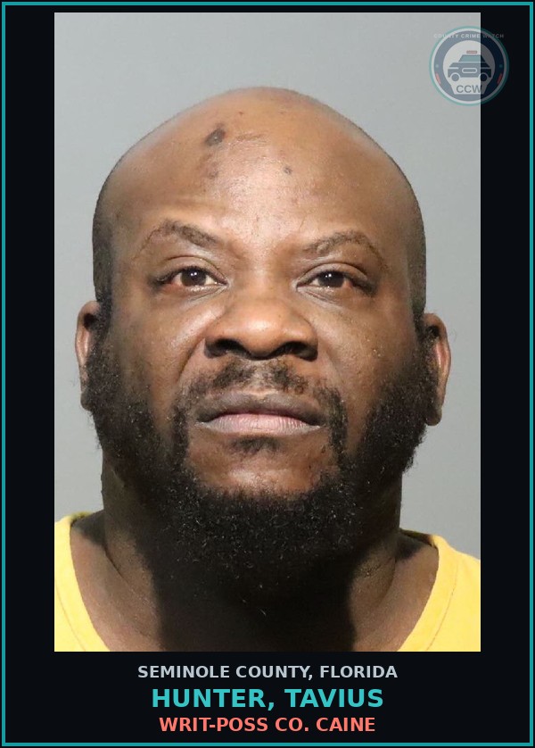 Booking mugshot of HUNTER, TAVIUS in Seminole County